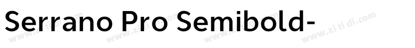 Serrano Pro Semibold字体转换